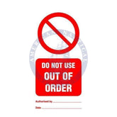 Marine Temporary Tie Tag: Tie tag, Do not use out of order - Pack of 10